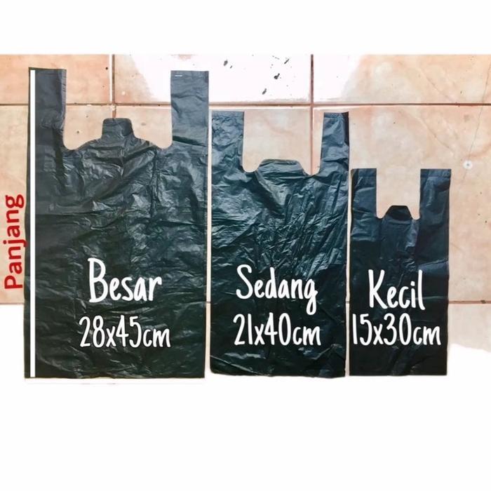 Kresek Plastik Kantong Plastik Hitam Kiloan 1Kg Warna Hitam Uk Kecil Sedang Besar Kresek Sampah