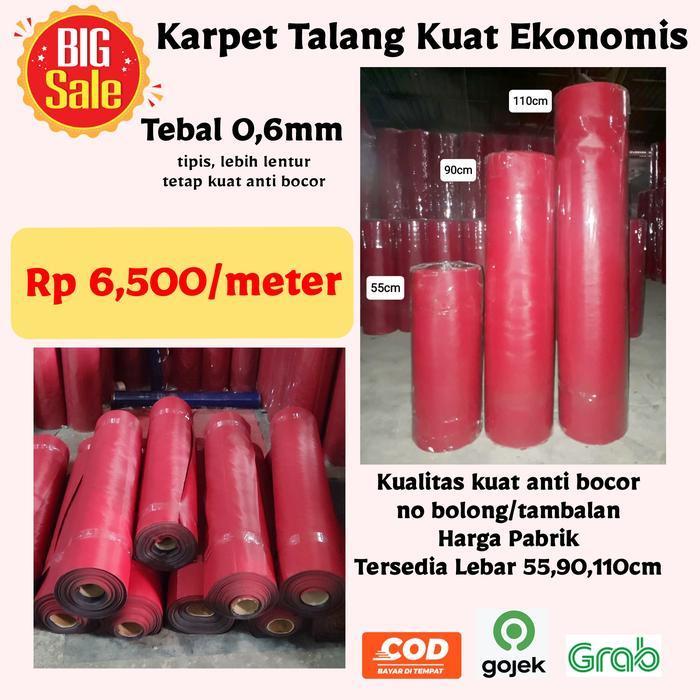 "New" Karpet Talang Air Murah Merah Hitam 55cm 90cm 110cm Pelindung Atap Rumah Kuat Anti Bocor