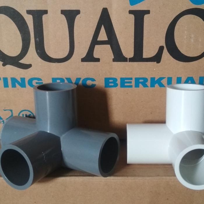 "New" Sambungan Pipa PVC TEE 4 WAY 90 AW 1 INCH ( 4 WAY KNEE) - AQUALON