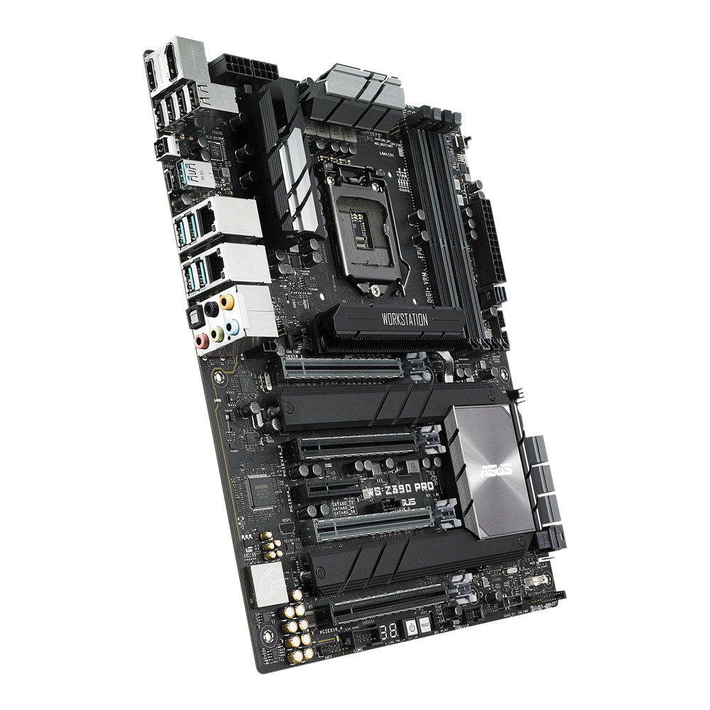 ASUS WS Z390 PRO motherboard Intel Z390 LGA 1151 DDR4 64GB M.2 ATX support Core i3-8100 i3-8300