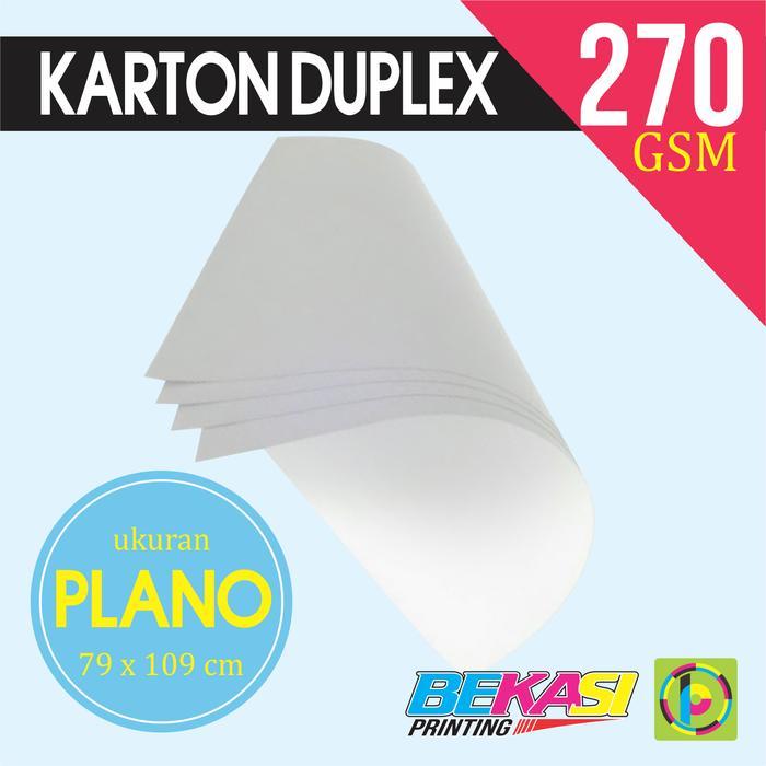 Kertas Karton Tebal Duplex / Dupleks Plano 79 X 109 Cm 270 Gsm