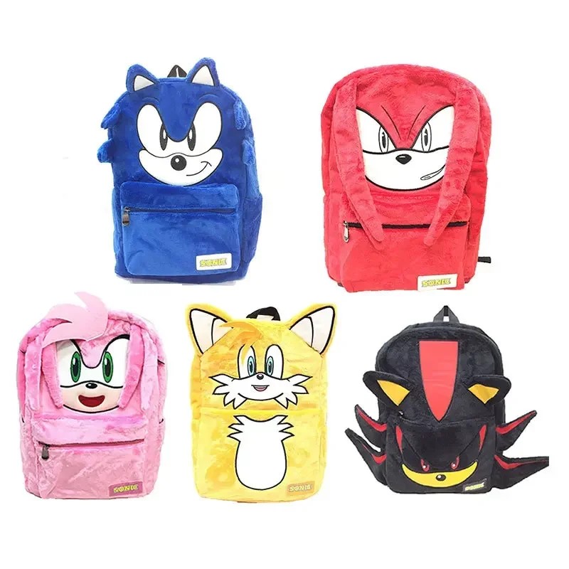 Sonic Plush Fashion Anime the Hedgehog Backpack Toy Lightning Rat Sonic Cartoon Boys Girls Plush