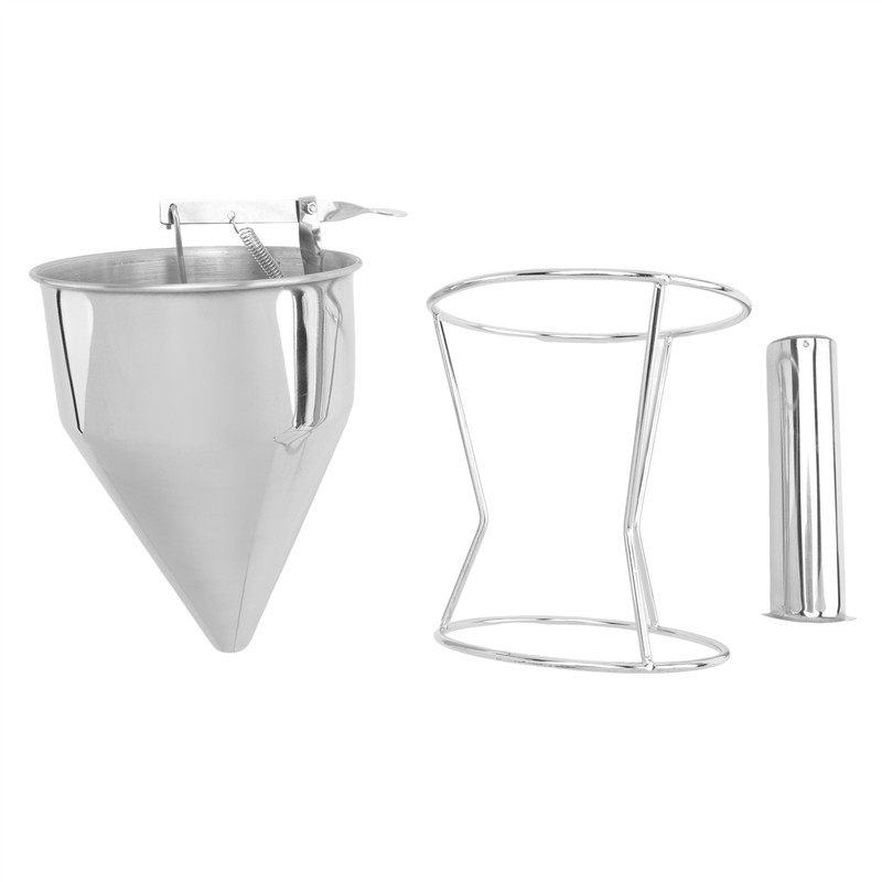 Customer Favorite 1 Piece Funnel Dispenser Stainless Steel With Rack Cupcake Pancake Batter Maker