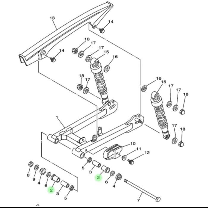 BUSH SOLID BOSH ARM AREM RX KING RXS YT115 RX SPECIAL ORIGINAL YGP