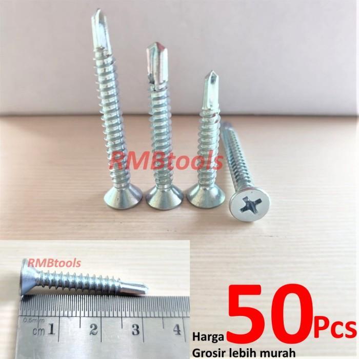 "New" Sekrup Roofing SDS 10 x 32 mm / Baut Sekrup Baja Ringan FH 10 x 32 mm