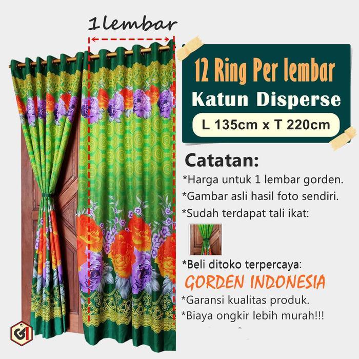 Gorden Smokring 12 Ring Cincin Modern Ukuran Besar Multi Fungsi Untuk Pintu Jendela Sekat Ruang Tamu