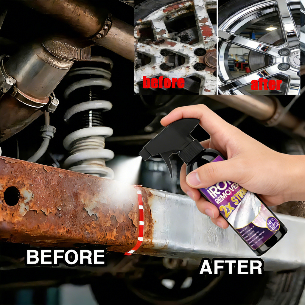 Latest car rust remover, car wheel care, fast rust remover, car exhaust pipe rust remover spray,