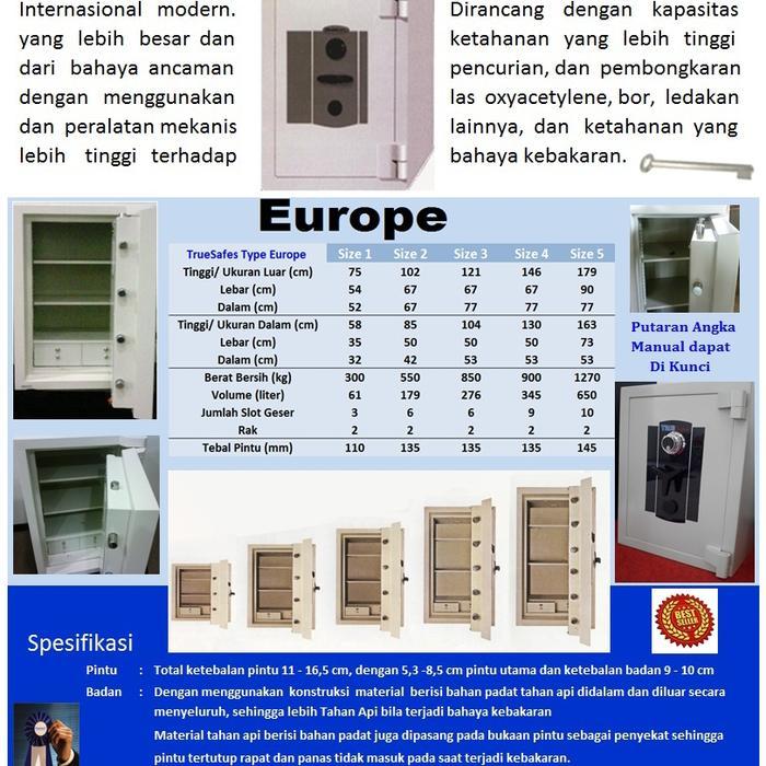 Brankas Besar Tinggi 102 Cm Europe 1Meter Tahan Api Brangkas True Safes Brankas Uang Besar Brankas