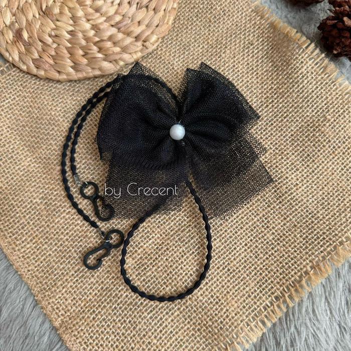 Tali Strap Kalung Masker Hijab Jilbab Kerudung Renda Pita Korean Style