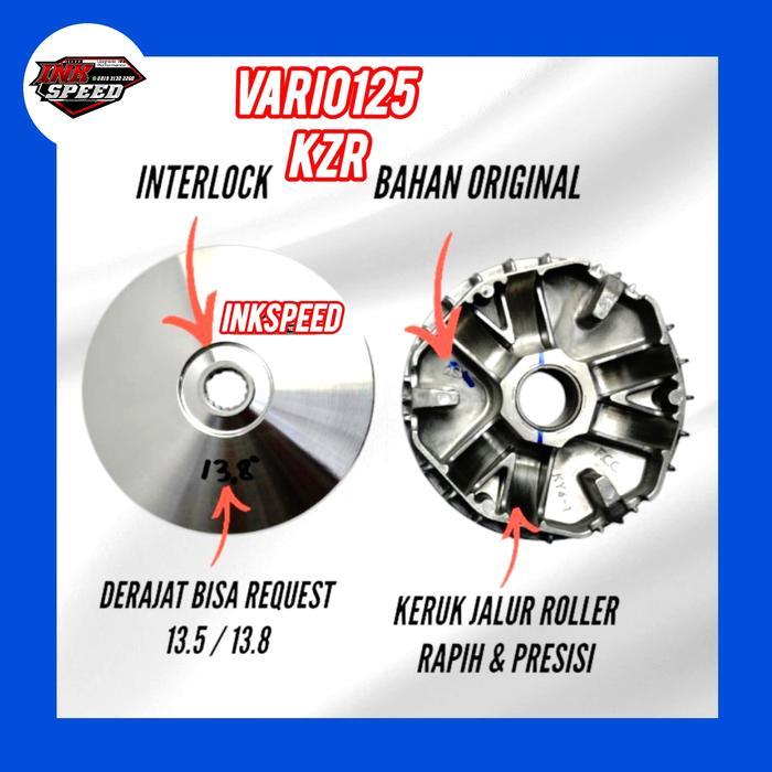 rumah roller vario 125 old custom modifikasi racing pulley custom vario125 old KZR Bubut Motor
