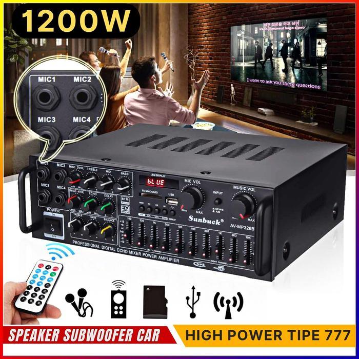 TERMURAH Sunbuck Audio FLECO AV-MP326BT EQUALIZER + KIPAS Amplifier Profesional Bluetooth