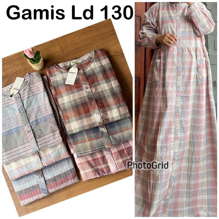 Gamis Dewasa Wanita Muslim Over Size Ld 130 Katun Triset Ori Dress Baju Panjang Muslimah