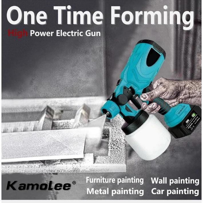 KAMOLEE MESIN SEMPROT CAT BATERAI BRUSHLESS 800ML - CAT SEMPROT ELECTRIC SPRAY GUN - ALAT SEMPROT