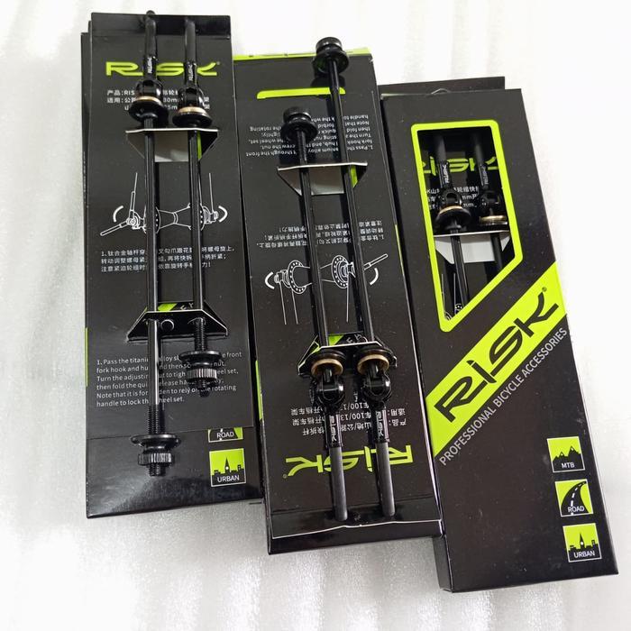 RISK QR TITANIUM RA119 QUICK RELEASE SEPEDA ROADBIKE QR SEPEDA MTB CARBON FIBER SKEWER LEVER HUB