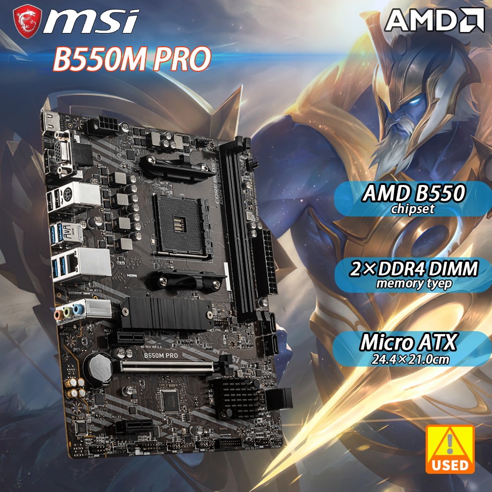 AM4 Motherboard MSI B550M PRO for Ryzen 7 5700x 5700x3d 5800x3d Motherboard AM4 for R5 5600 5600G 55