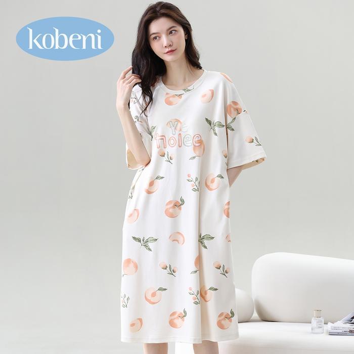 (Indonesia Stock) Kobeni Daster Import Wanita Piyama Daster Spandek Daster Lucu Motif Korea Gaun