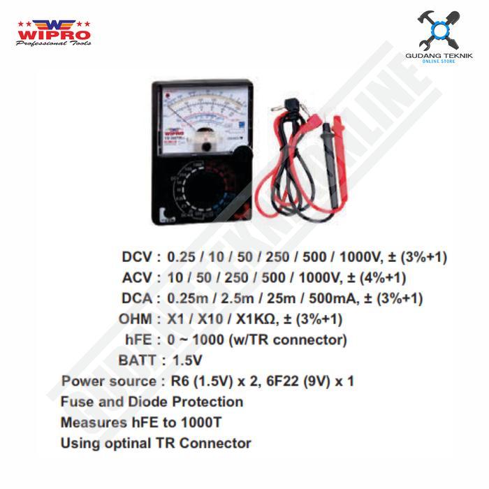 Multitester Analog Wipro Yx-360Tres/Pengukur Arus Listrik Kabel Tester