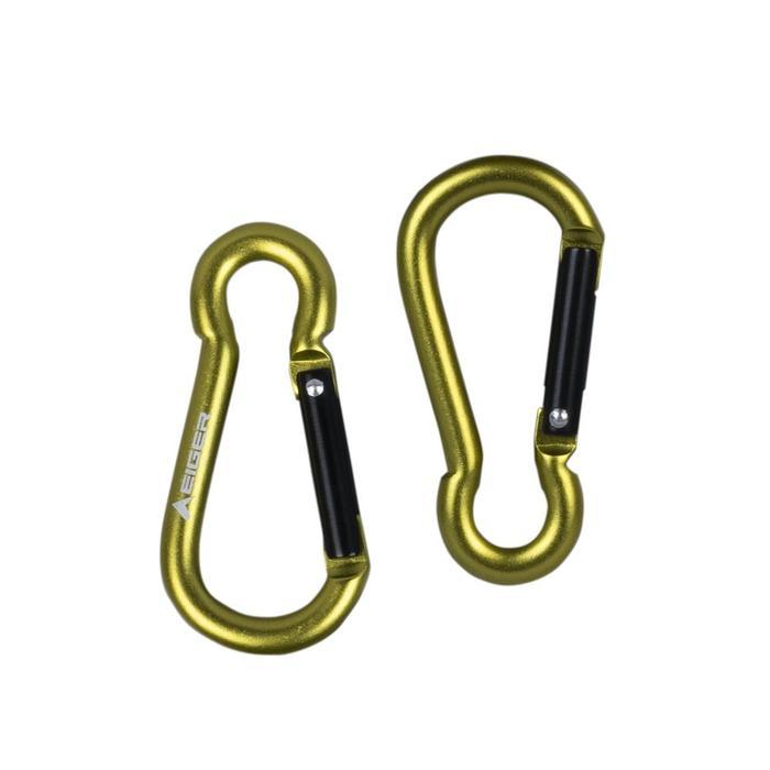 EIGER 6 MM PEAR SHAPE CARABINER 2 PC KEYCHAIN