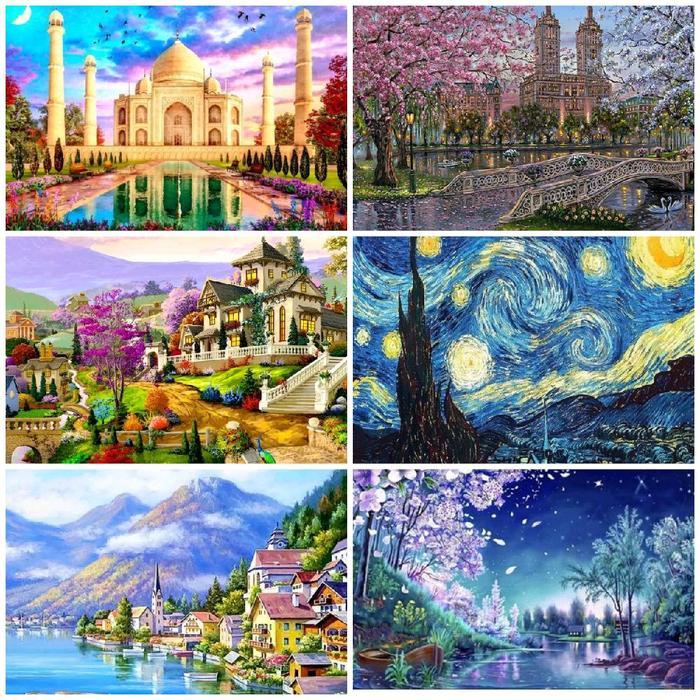 Diamond Painting Full Drill 5D Diy Lukisan Kristik