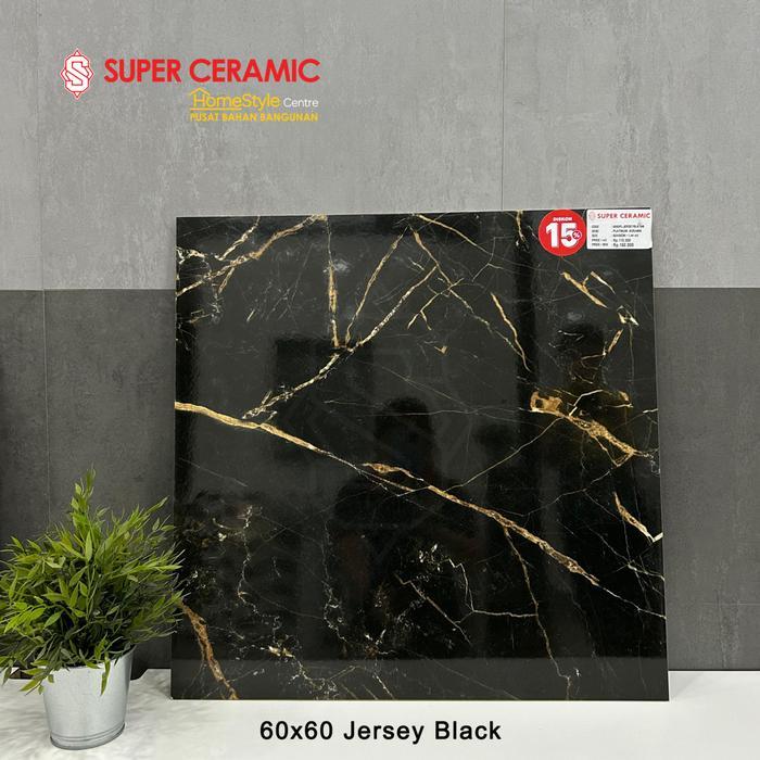 PLATINUM 60x60 Keramik Lantai - JERSEY BLACK