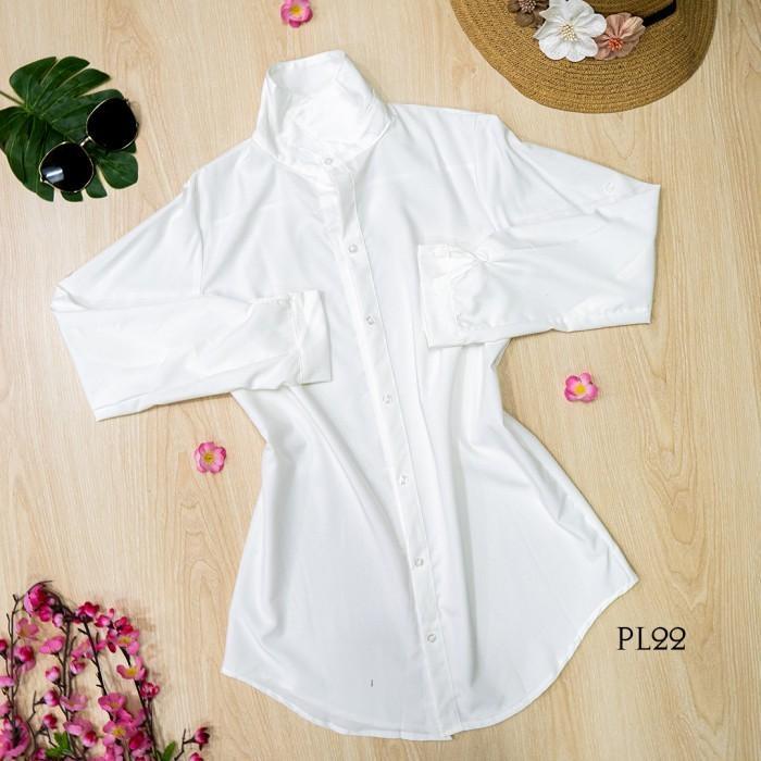 Diskon SET BAJU KEMEJA TIDUR SEKSI PREMIUM PUTIH WANITA PL22A