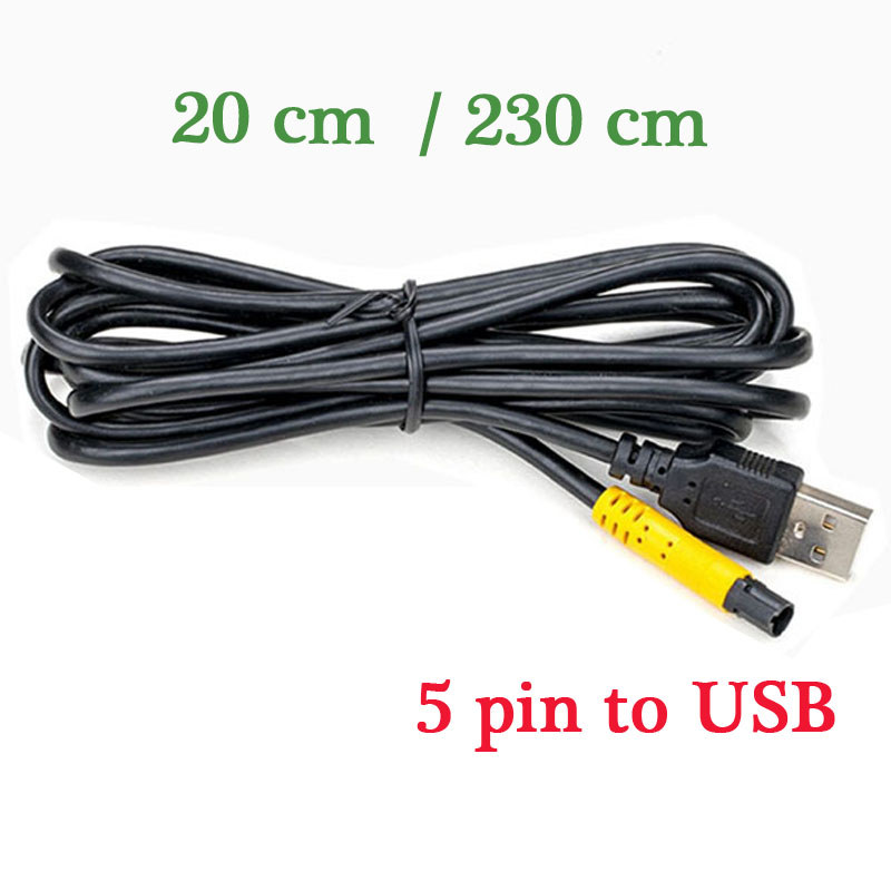 20 Cm/2.3 Meters Android Car Mounted Screen Navigation Usb Driving Recorder To 5-pin Usb For Recorde