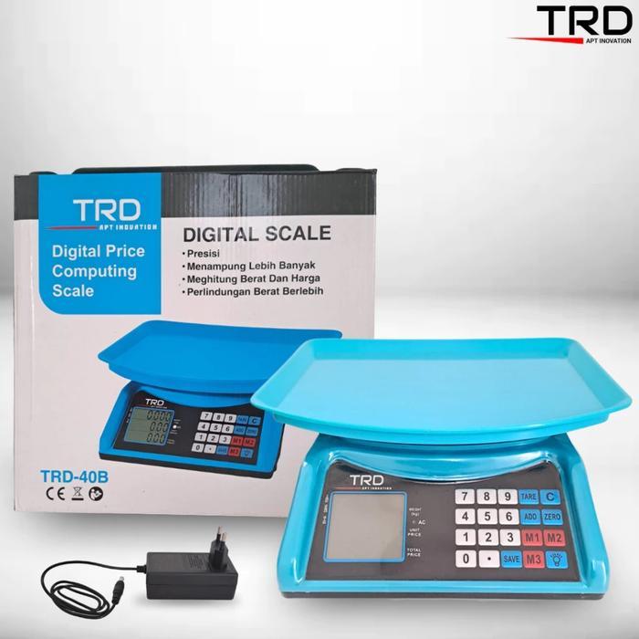 Troodon Timbangan Digital 40 Kg Pvc Timbangan Elektronik Digital Electronic Scale 40Kg Meja Harga