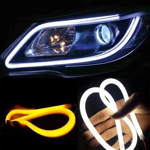 "New" [SEPASANG] DRL Flexible Alis Tanam SOFT LIGHT No Bintik Lampu Alis Running Silicone Tube 30cm