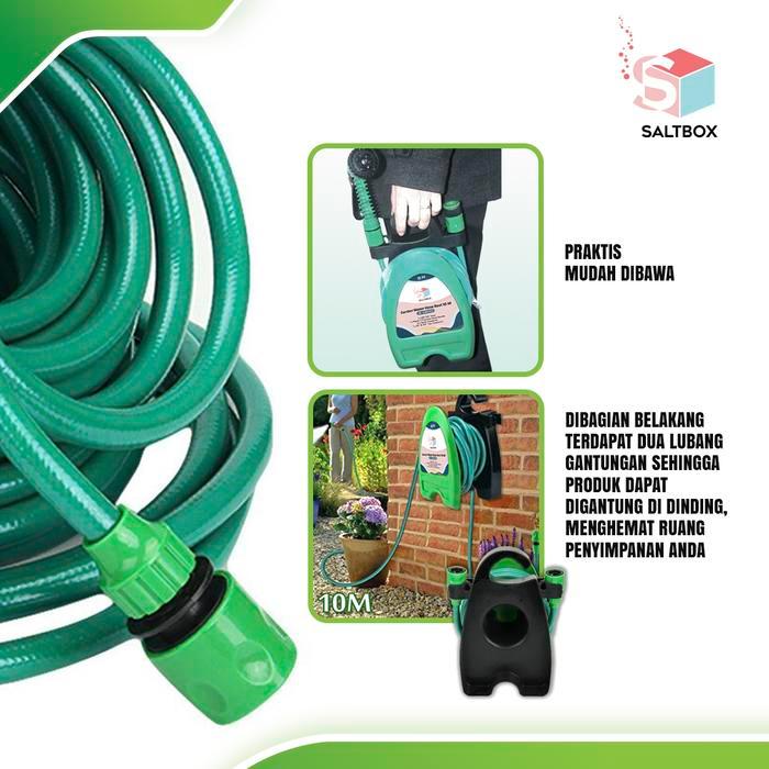 SELANG AIR GULUNG SIRAM TERAS GARASI CUCI MOBIL TANAMAN KEBUN PORTABLE