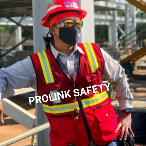 SAFETY ROMPI SAFETY PREMIUM MERAH BAHAN KAIN DRILL