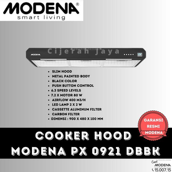 MODENA Slim Hood - PX 9002 PX 0921 DBBK / MODENA COOKER HOOD 90CM PX9002 / PX-9002 - BANDUNG