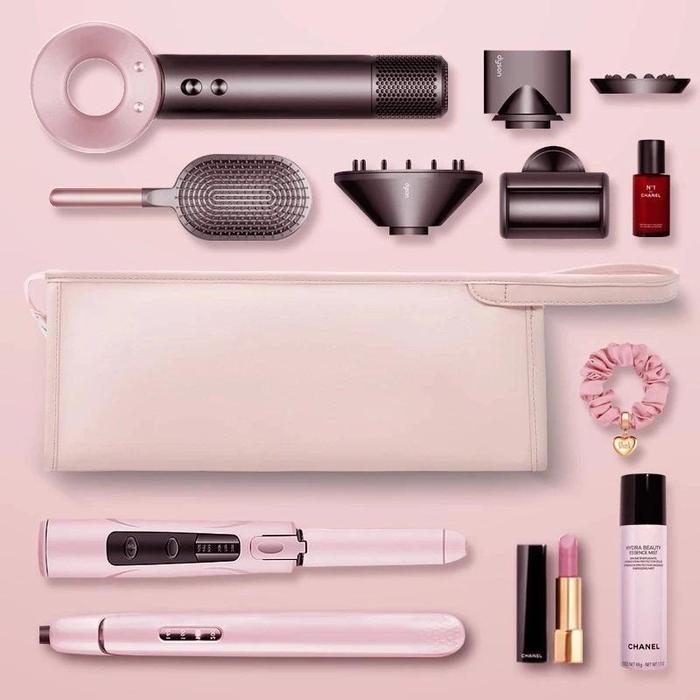 Livchic Tas Pouch Catokan Hair Dryer Storage Bag Triangle Tempat Catokan Curling Iron Pouch