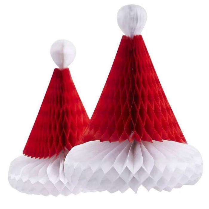 30CM Honeycomb Paper 3D Christmas Decorations Hiasan Gantung Natal Honeycomb Christmas Hiasan Natal