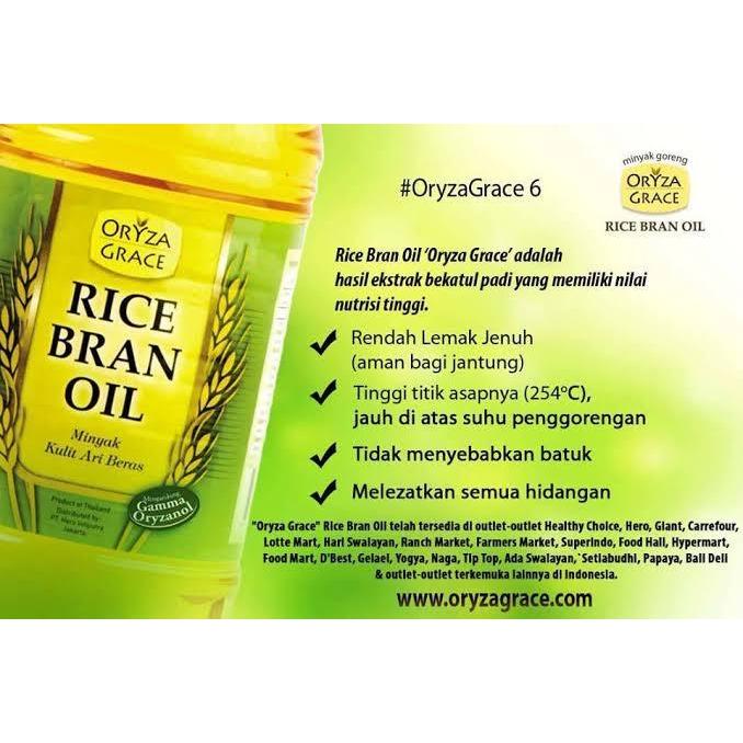 ORYZA GRACE RICE BRAN OIL 1L MINYAK BERAS BEKATUL PADI ORYZA GRACE 1 L