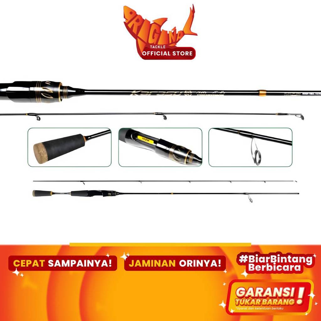 Joran Pancing Spinning Kaizen Karasu Carbon Ultra Light Ultralight UL 198cm 26lb 14lb
