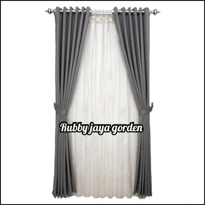Gorden Polos Blackout Import Gorden Pintu Gorden Jendela Minimalis Kain Tali Coklat Kain Jendela