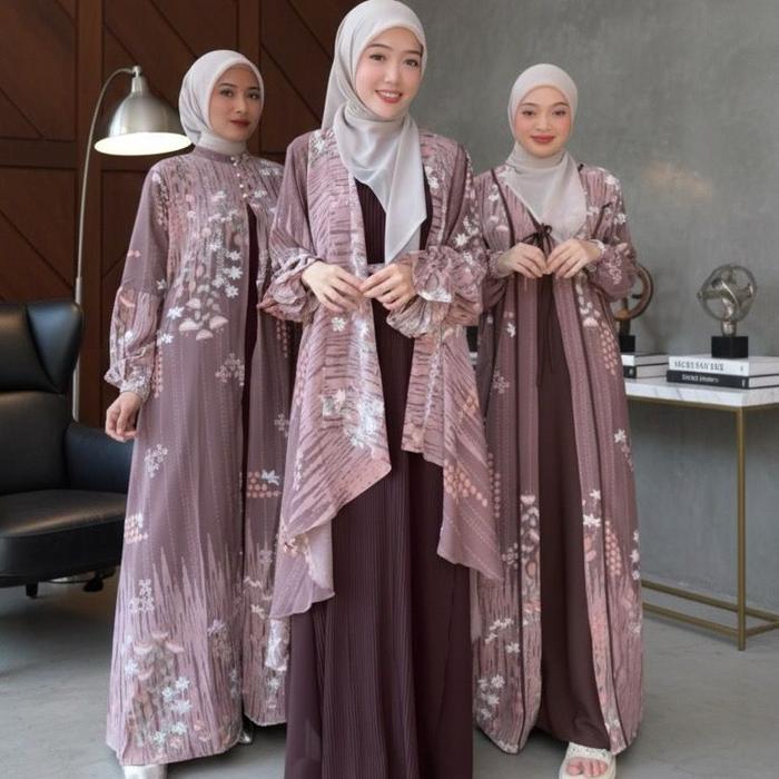 zeni Joley Cloth- Raya Series Estefania 2026 Terbaru Couple Dress Elegant Gamis Couple Keluarga