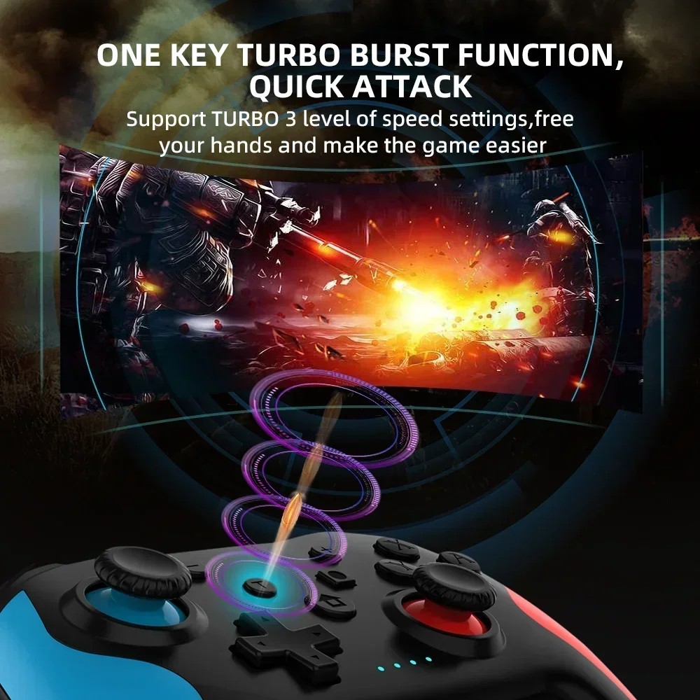 Controller For PS3 Wireless Controller Bluetooth Gamepad For Switch PC Double Vibration 6-Axis