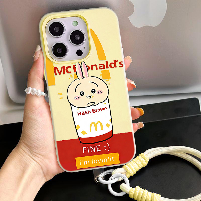 Tali Gantungan Yellow Xiaoba Mcdonald'S Jelly 2 In 1 Case Redmi Note 14 4G 5G 15C 15 13X 13 13C 14C 