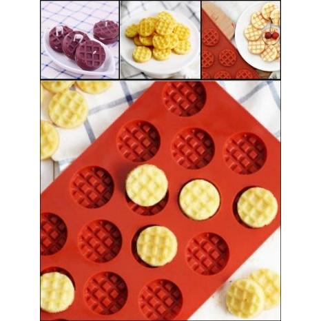 Cetakan silikon coklat wafer silicone waffle burger