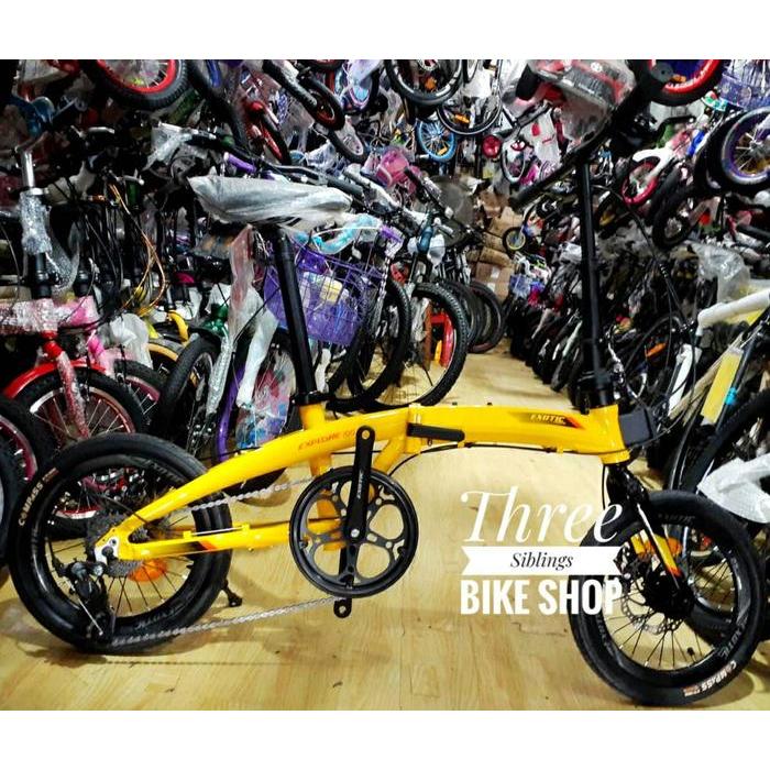 Sepeda Lipat Exotic By Pacific Explore 100 Alloy 8 Speed 16 Inch