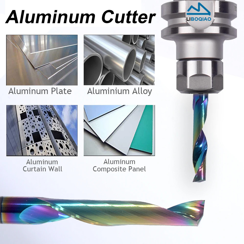 RU 1Pcs 1 Flute DLC Coating Milling Cutter for Aluminum