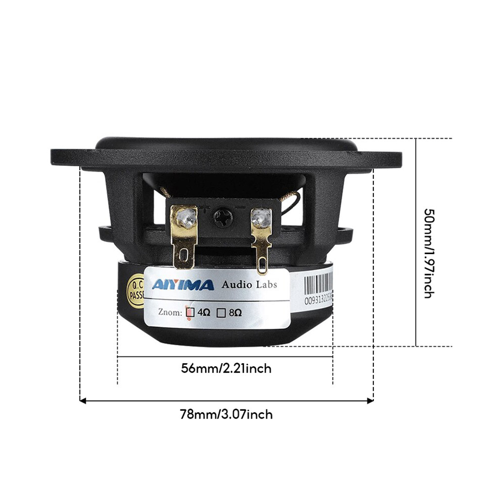 AIYIMA 1Pcs 3 Inch Midrange Sound Speaker 4 8 Ohm 30W Bullet Aluminum Ceramic Loudspeaker Car