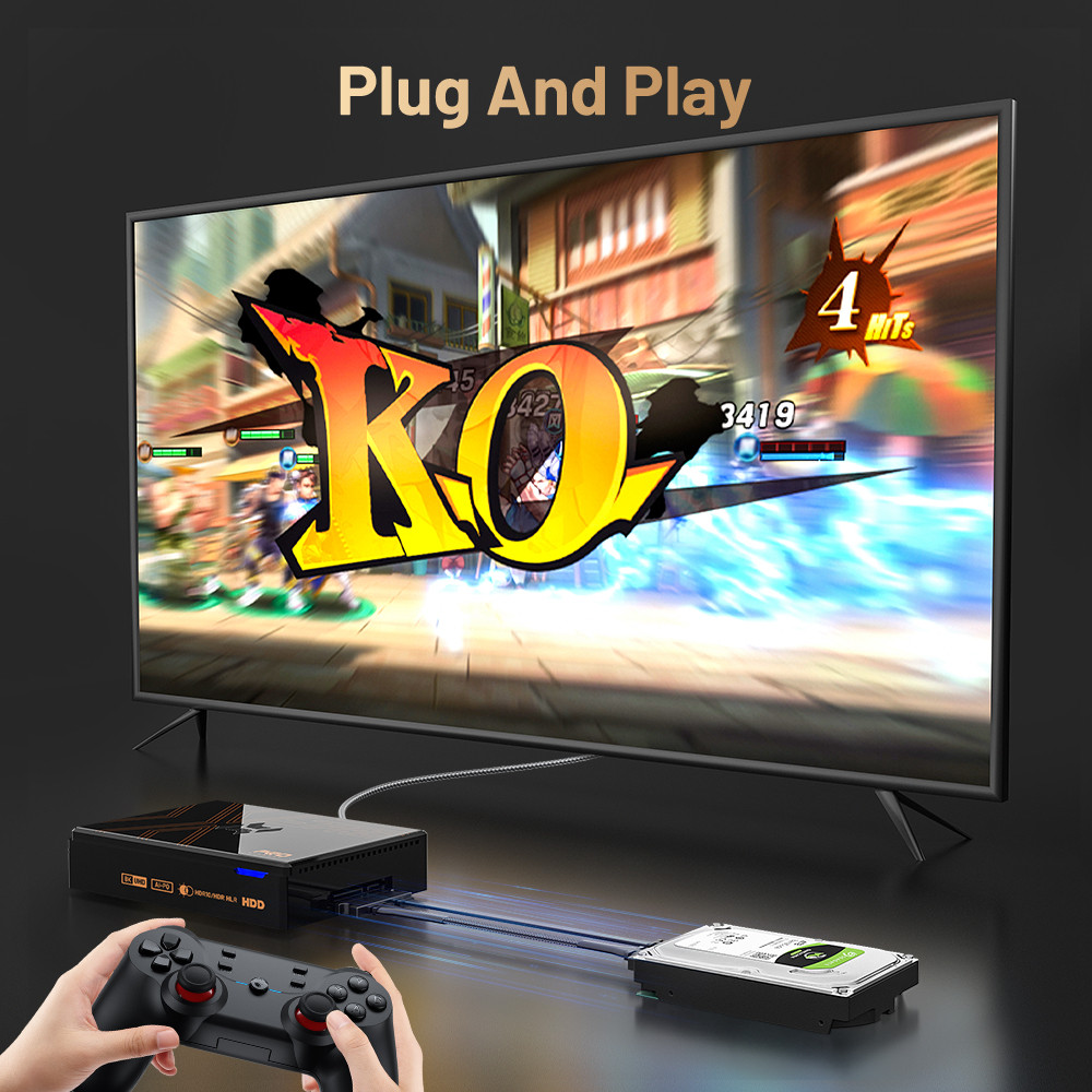 Kinhank Super Console X5 Pro Retro Game Console with 16000 Games for PS2/PS1/SS/DC/N64 with 4T HDD