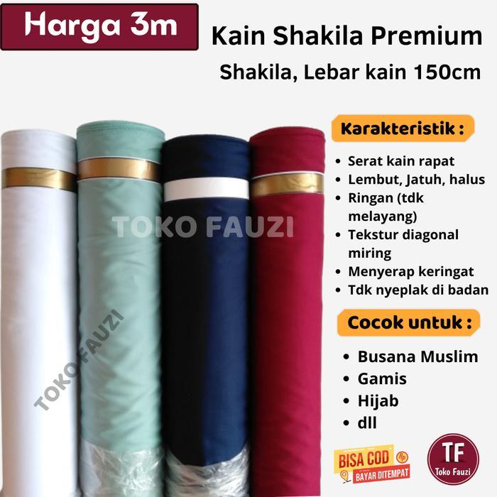 3M Kain Bahan Shakila Stretch Premium Lebar 150Cm