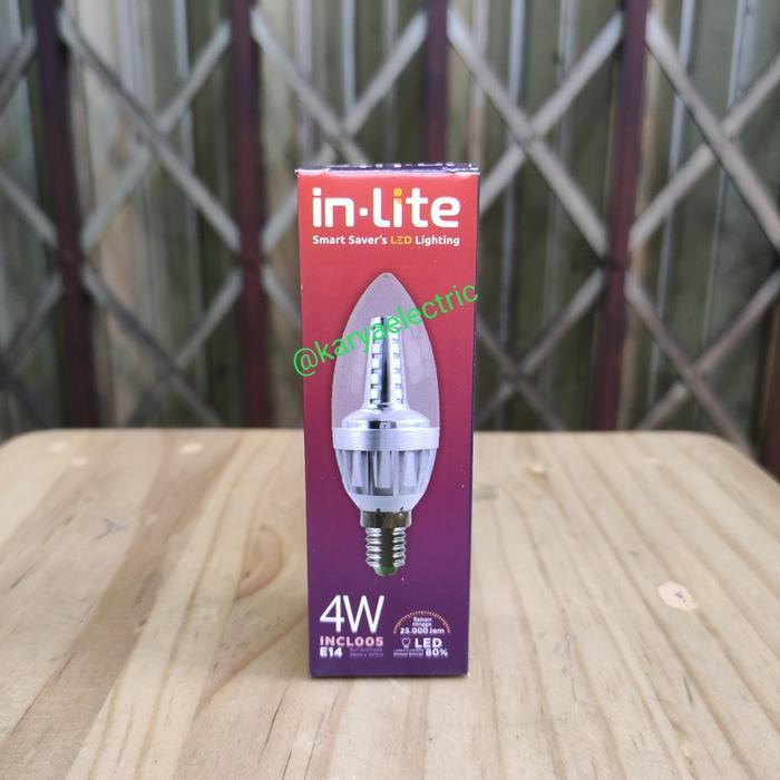 LAMPU LED CANDLE LILIN E14 LAMPU JANTUNG LED IN-LITE INLITE 4WATT