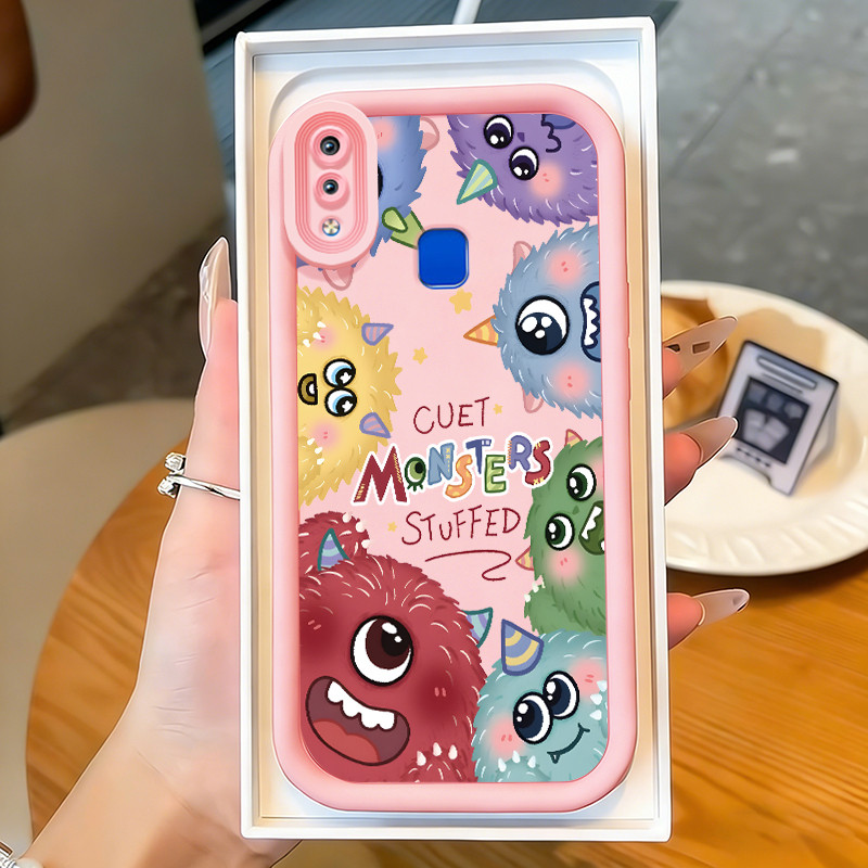 Casing Hp untuk VIVO Y91 Y91i Y93 Y93s Y95 Case Unicorn berbulu Kasing silikon Cesing Anti guncangan