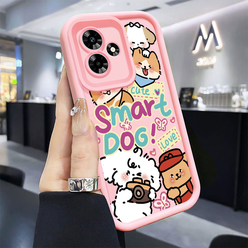 Casing Hp untuk Infinix Hot 30 Hot 30i Hot 30 Play Hot 20 Hot 20 Play Case Kamera anak anjing Kasing