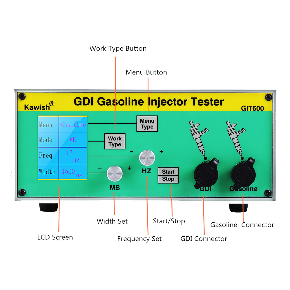 Free Ship Git600 Gdi/Fsi Gasoline Injector Tester Petrol Injector Tester Car Injector Tester