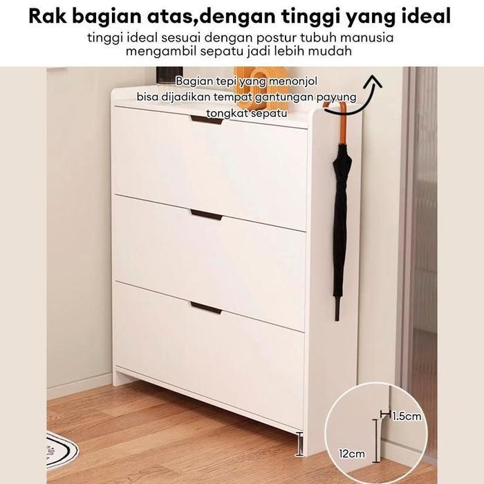 Dikirim dari Surabaya-Rak Sepatu Lemari Sepatu Rak Sepatu Susun Tertutup Lemari Sepatu Minimalis Rak